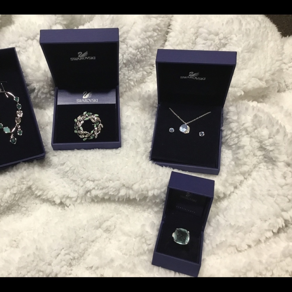Swarovski Ring, Earrings, Necklaces, Brooch
